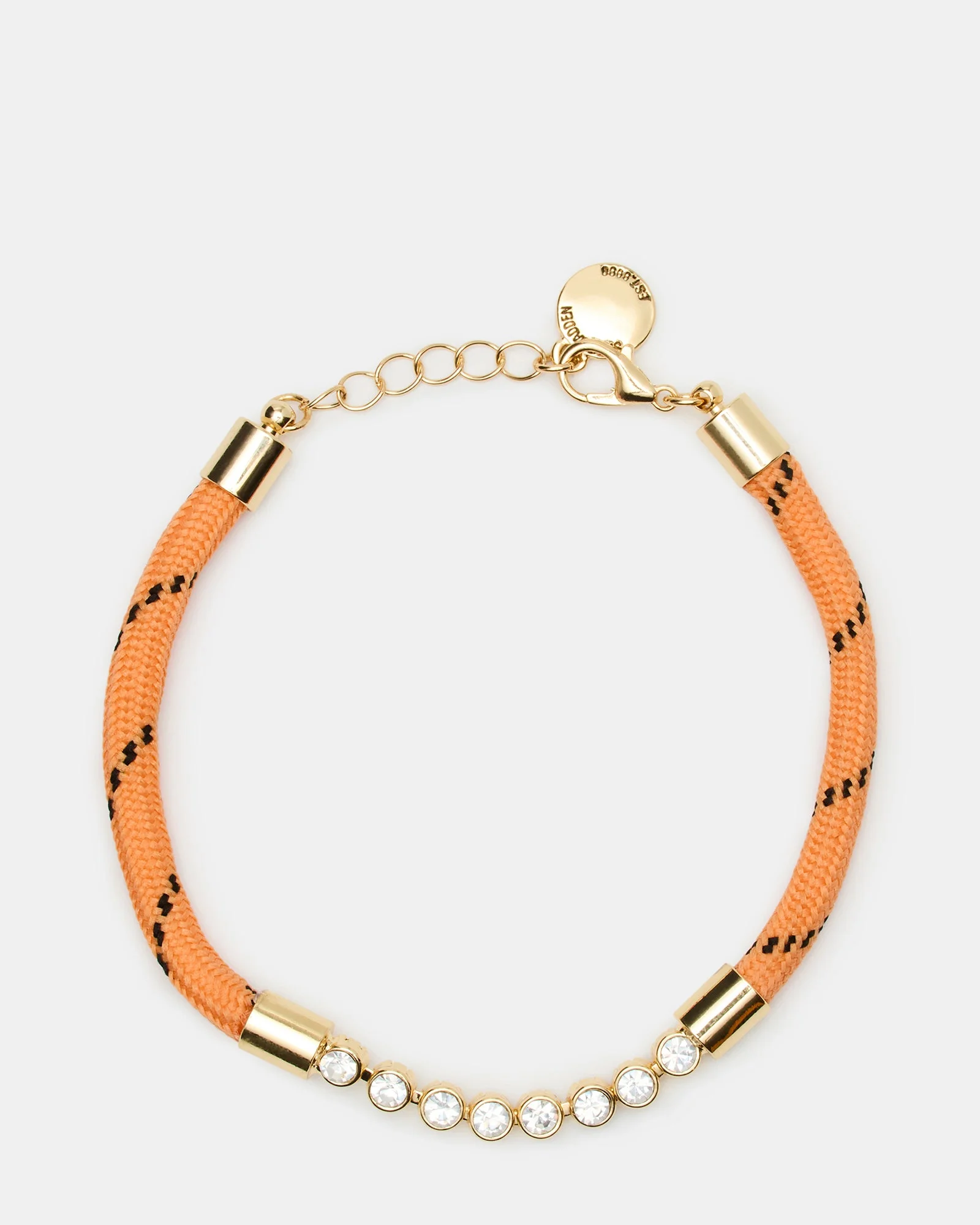 PAVE CORD ANKLET ORANGE - 1