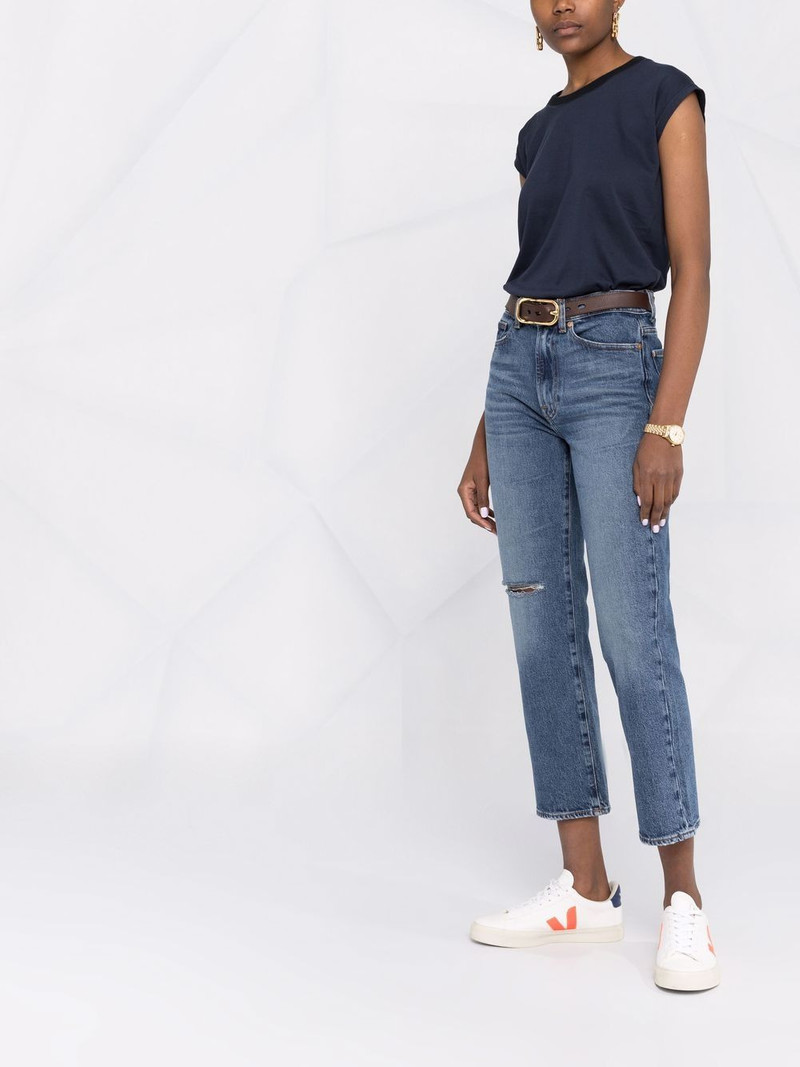 high-rise cropped Logan jeans 4