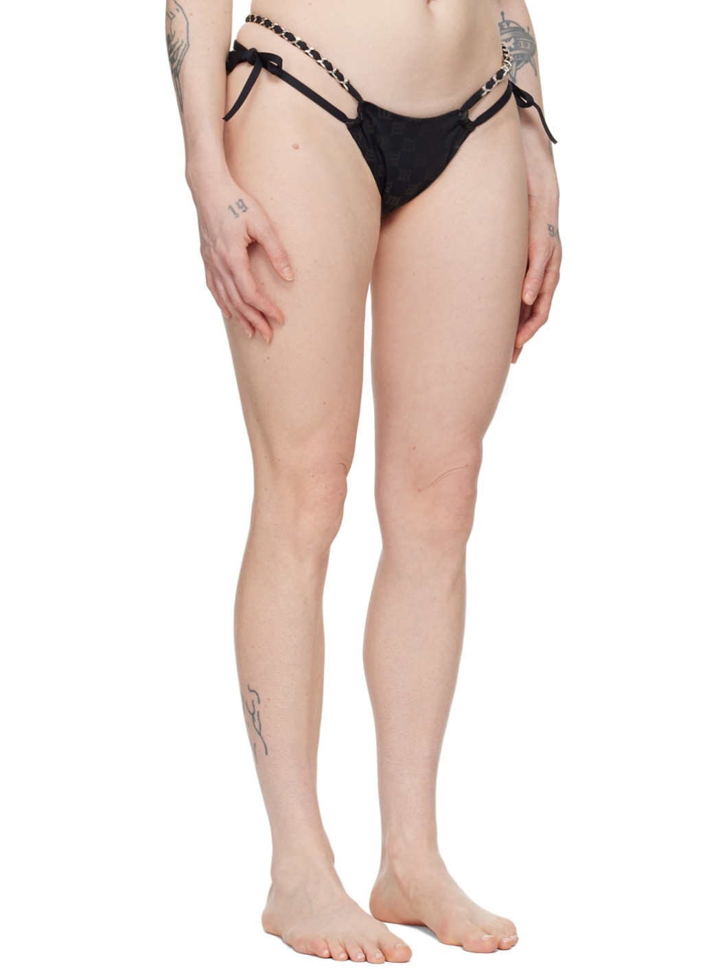 SSENSE Exclusive Black Monogram Bikini Bottom - 2