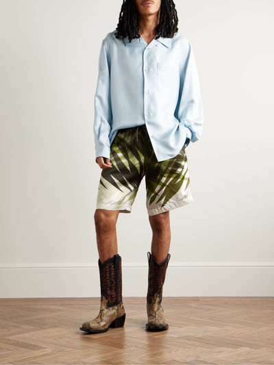 Dries Van Noten Straight-Leg Printed Shell Drawstring Shorts outlook
