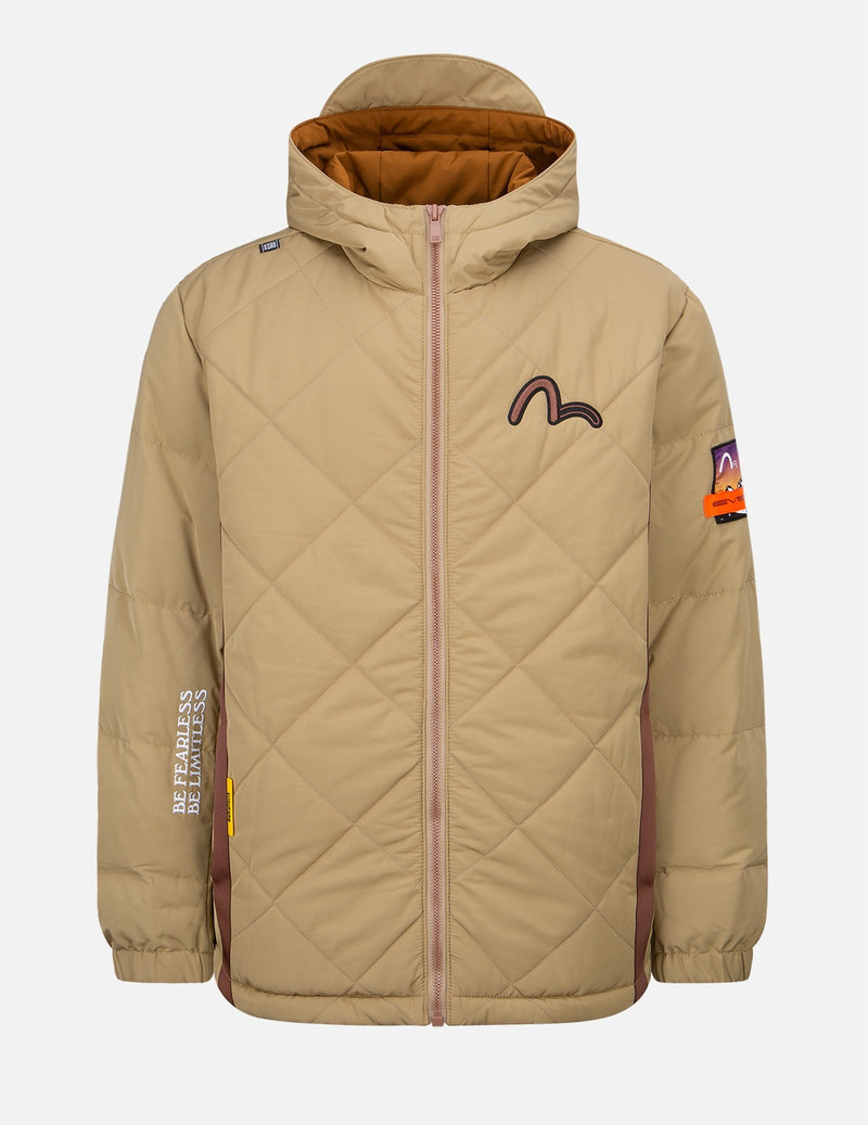 Contrast Webbing Strap Quilted Down Jacket 1