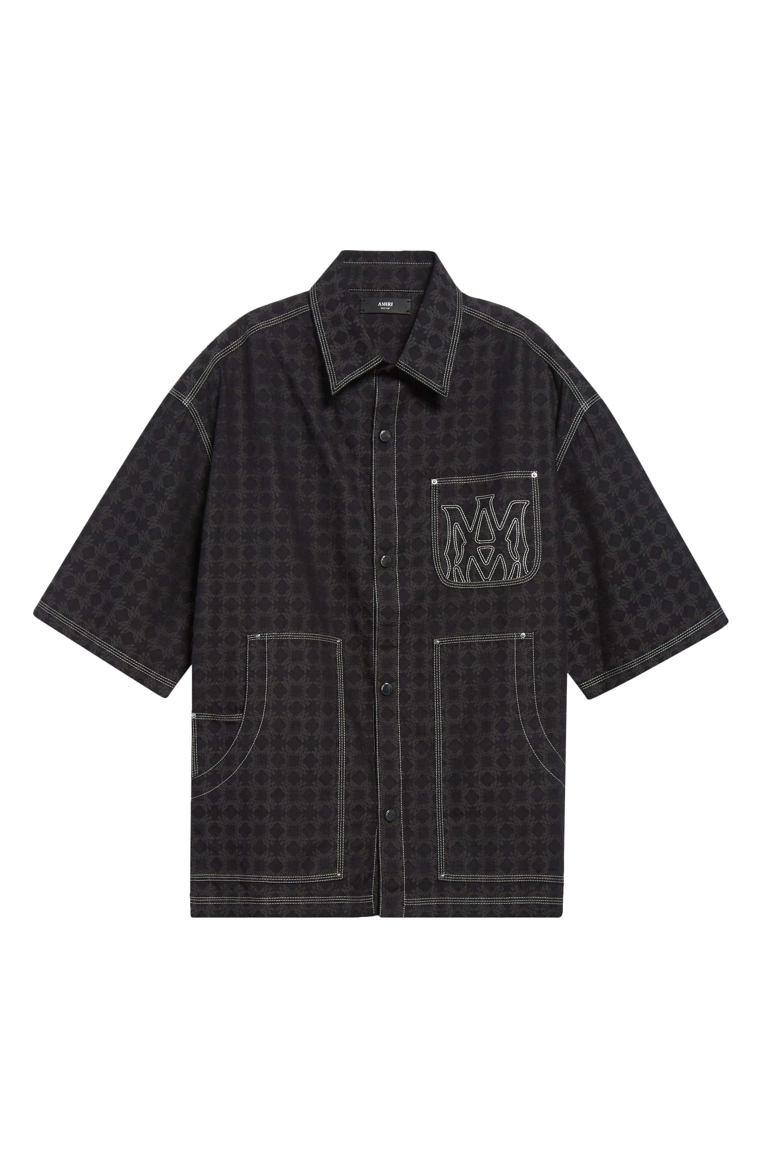 AMIRI MA Quad Work Shirt in Black at Nordstrom - 5