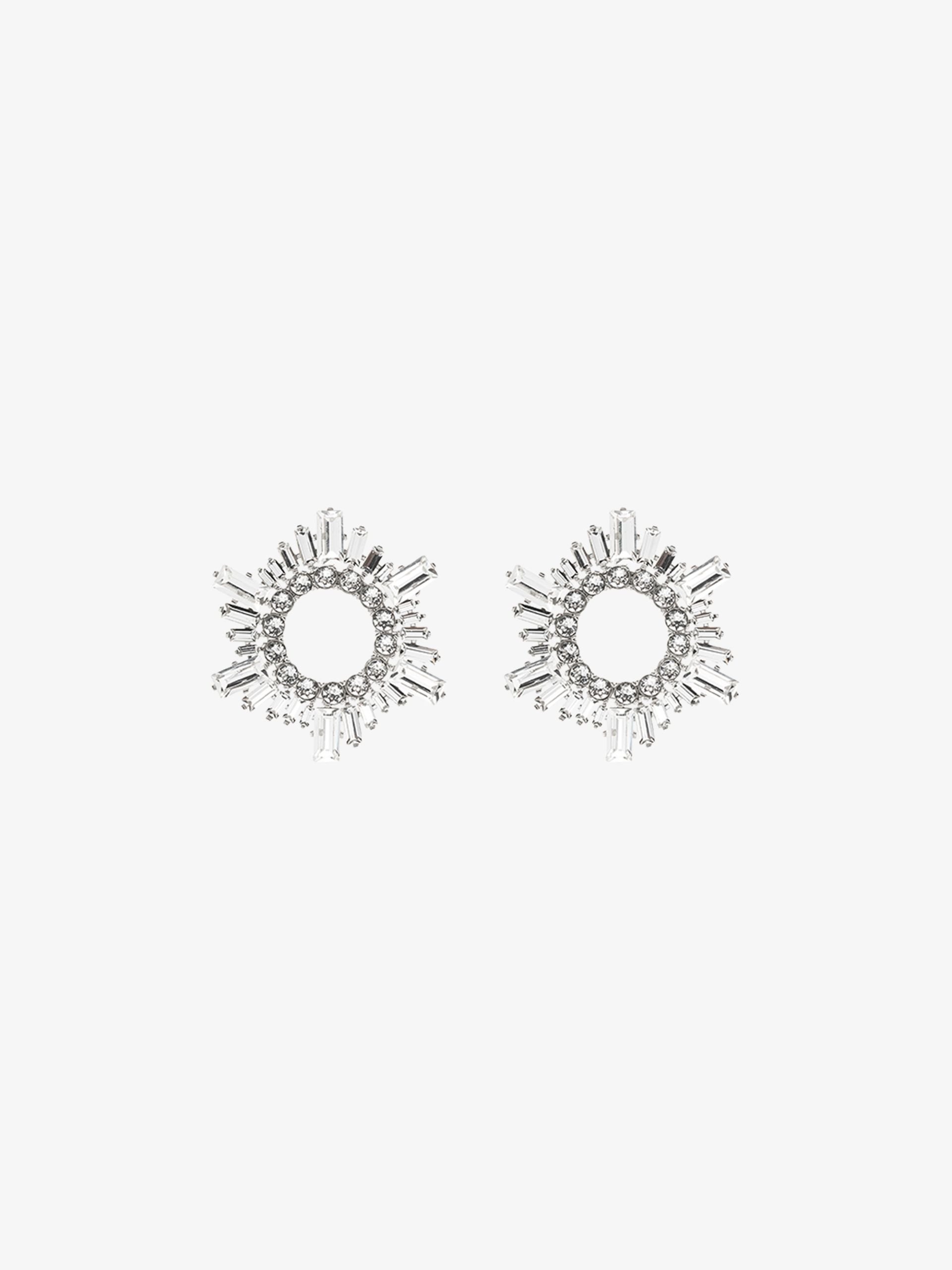 silver-plated Begum crystal earrings - 1