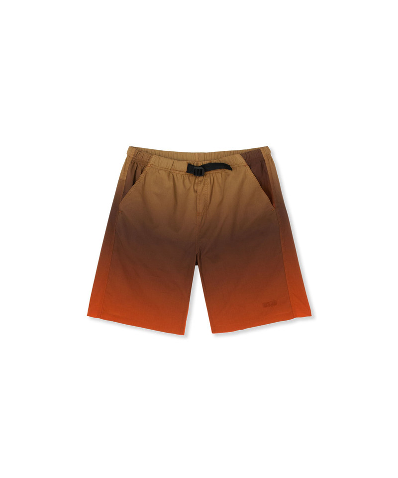 Poplin cotton shorts with faded print - 1