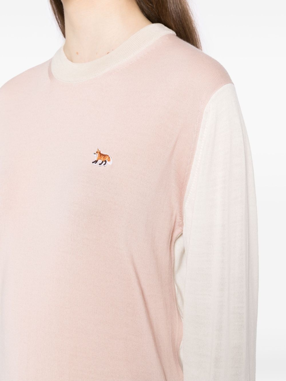 baby fox patch colour block jumper - 5