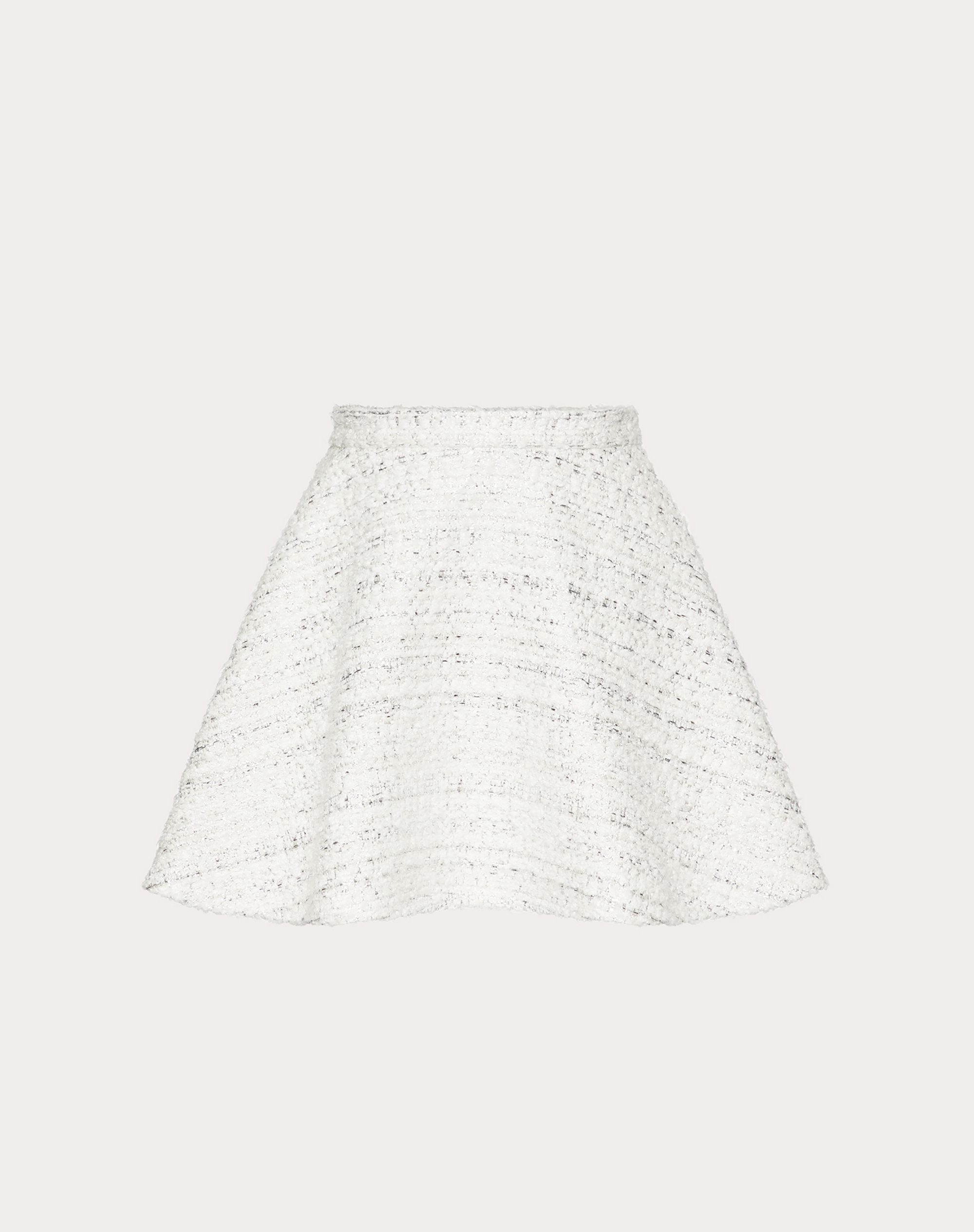 SILVER TWEED MINI SKIRT - 1