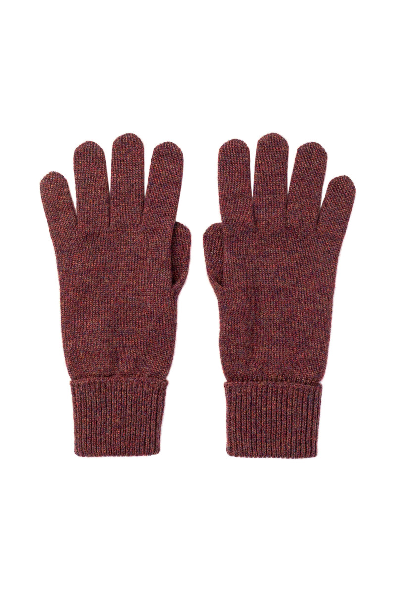 Purple Cashmere Gloves with Turnback Cuffs 1