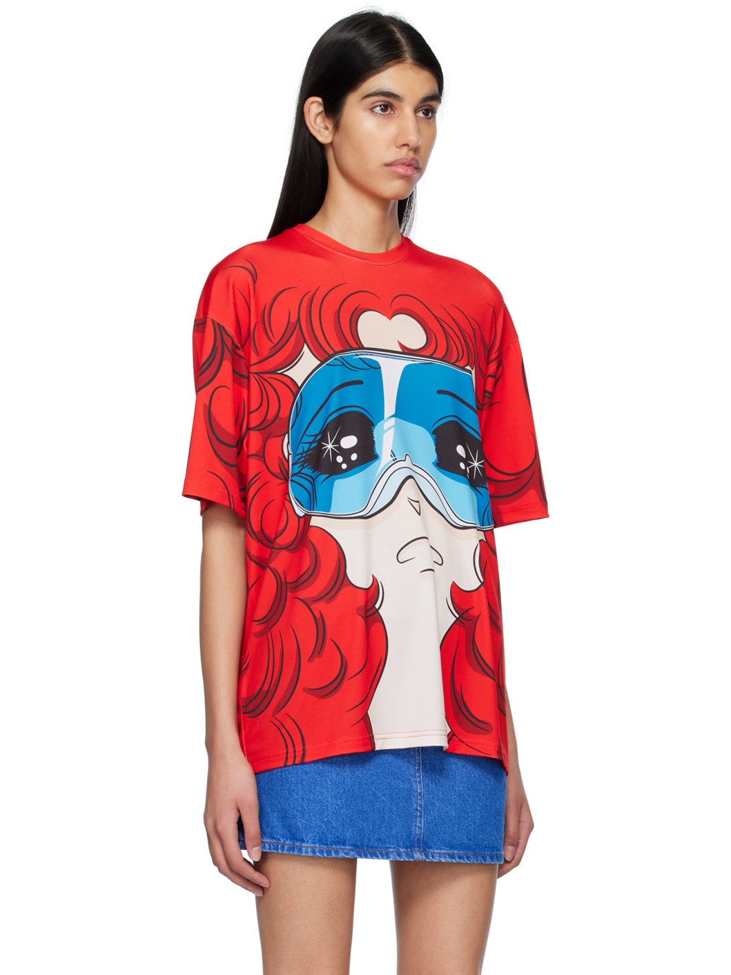 SSENSE Exclusive Red Goggle Girl T-Shirt - 2