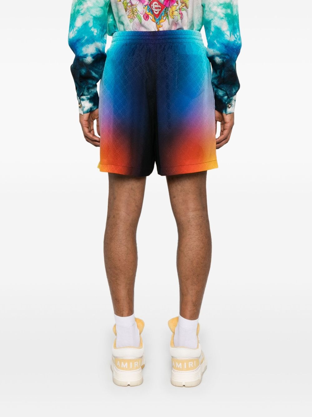gradient silk shorts - 4