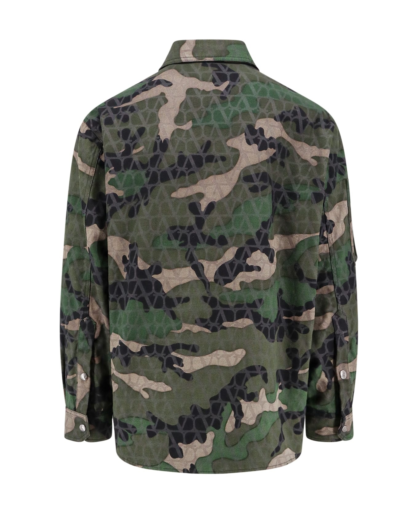 Cotton Jacket With Camouflage Motif - 2