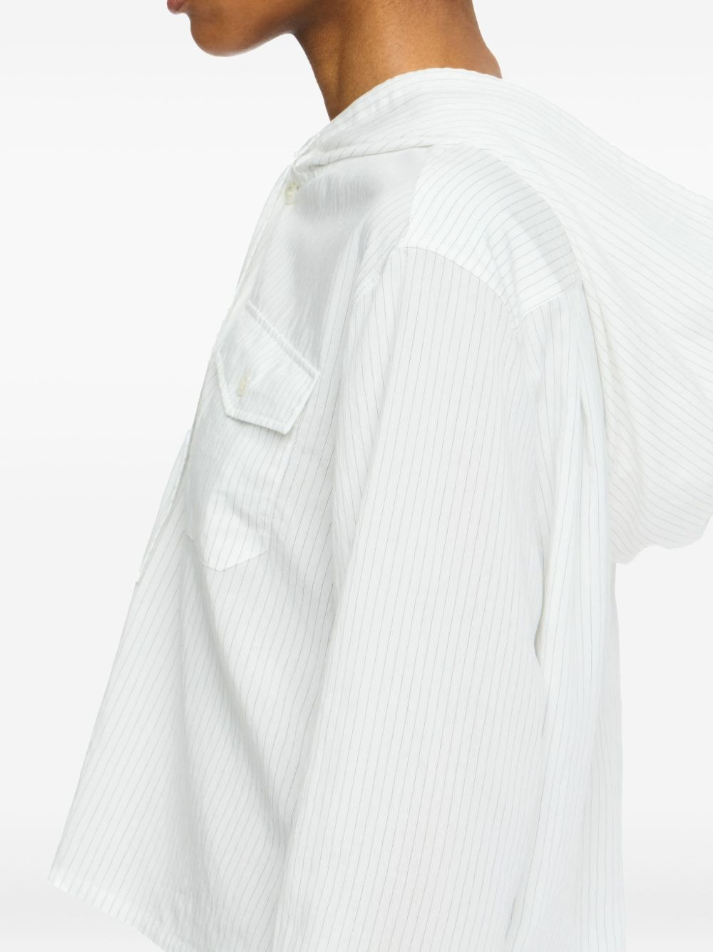 cropped hooded shirt - 5