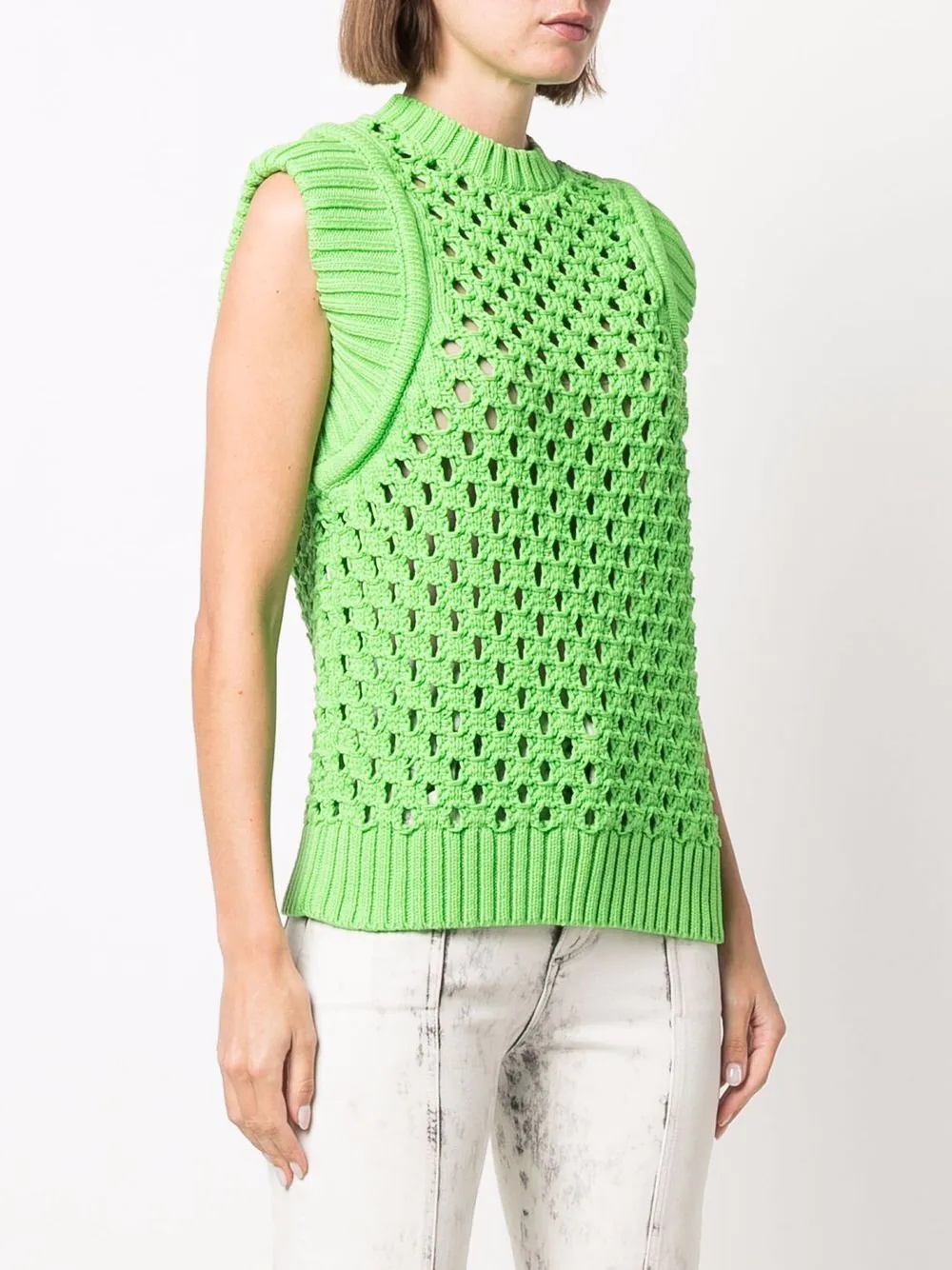 crochet knit vest - 3