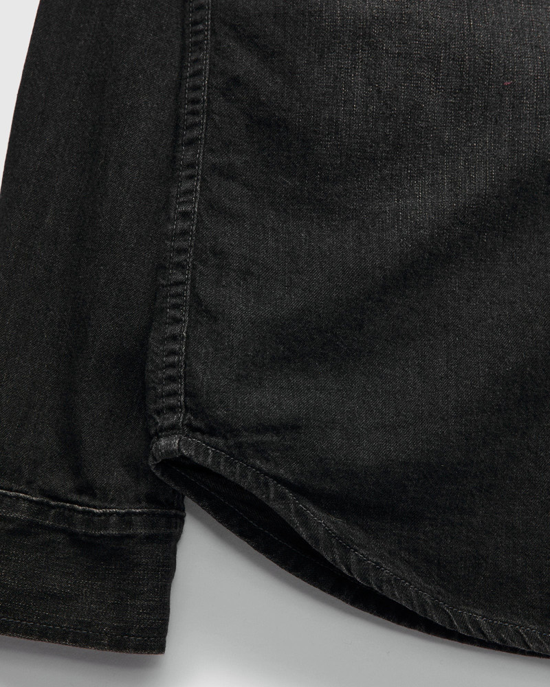 Hayes Pearl Snap Shirt in Washed Black 6