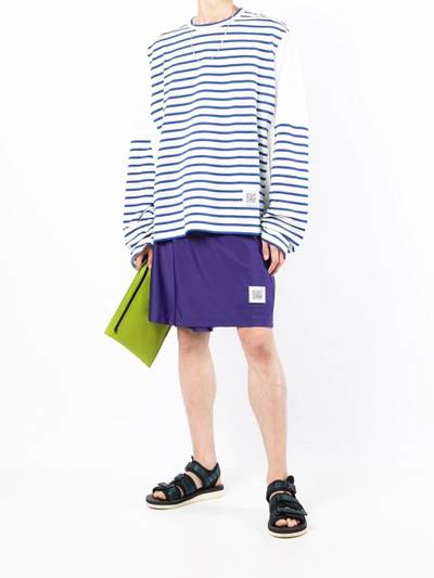 Fumito Ganryu stripe detail crew neck jumper outlook