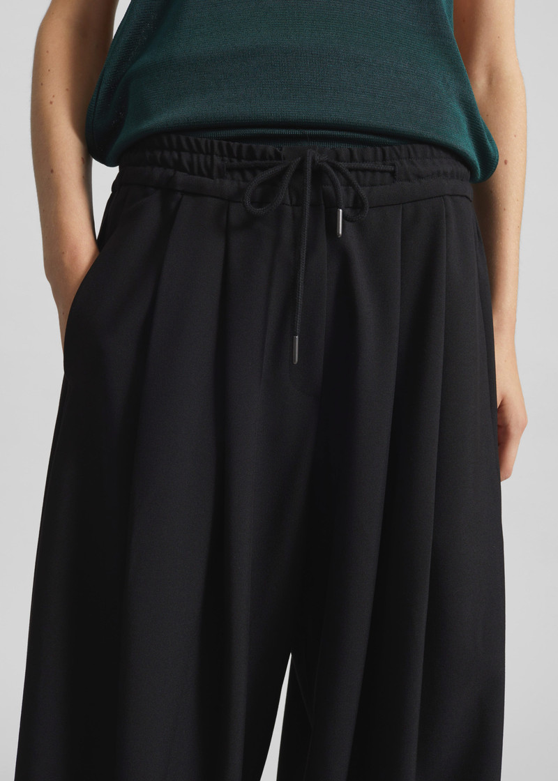 Corlen Pleated Wide Pants - Black 3