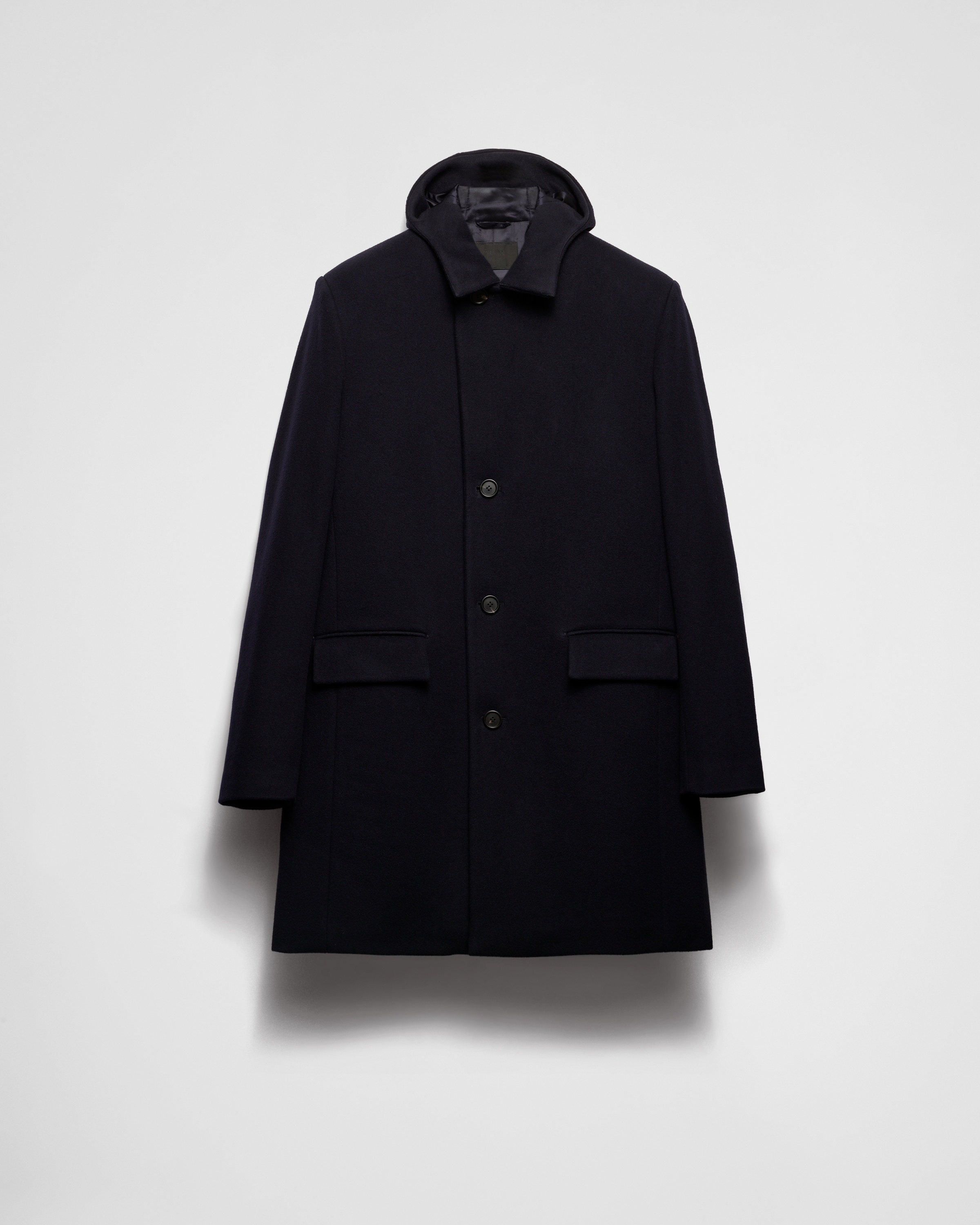 Single-breasted wool blend coat - 1