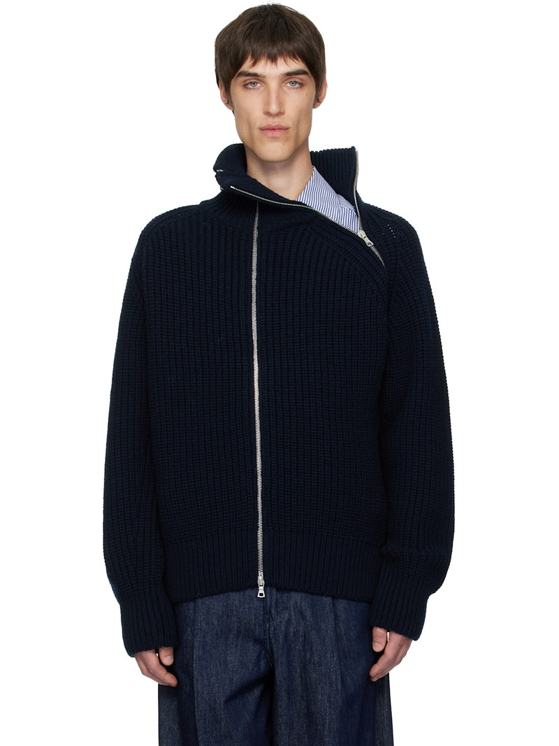 Black Zipped Wool Jacket 1