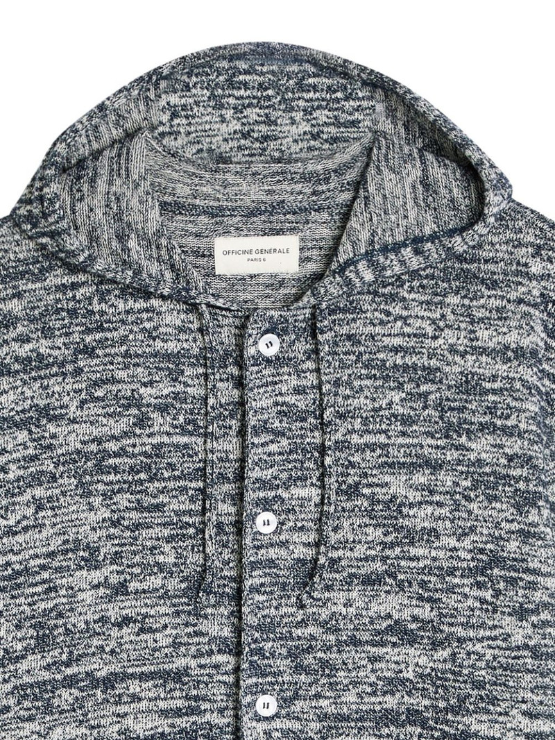 OFFICINE GÉNÉRALE Basile button-up hoodie outlook