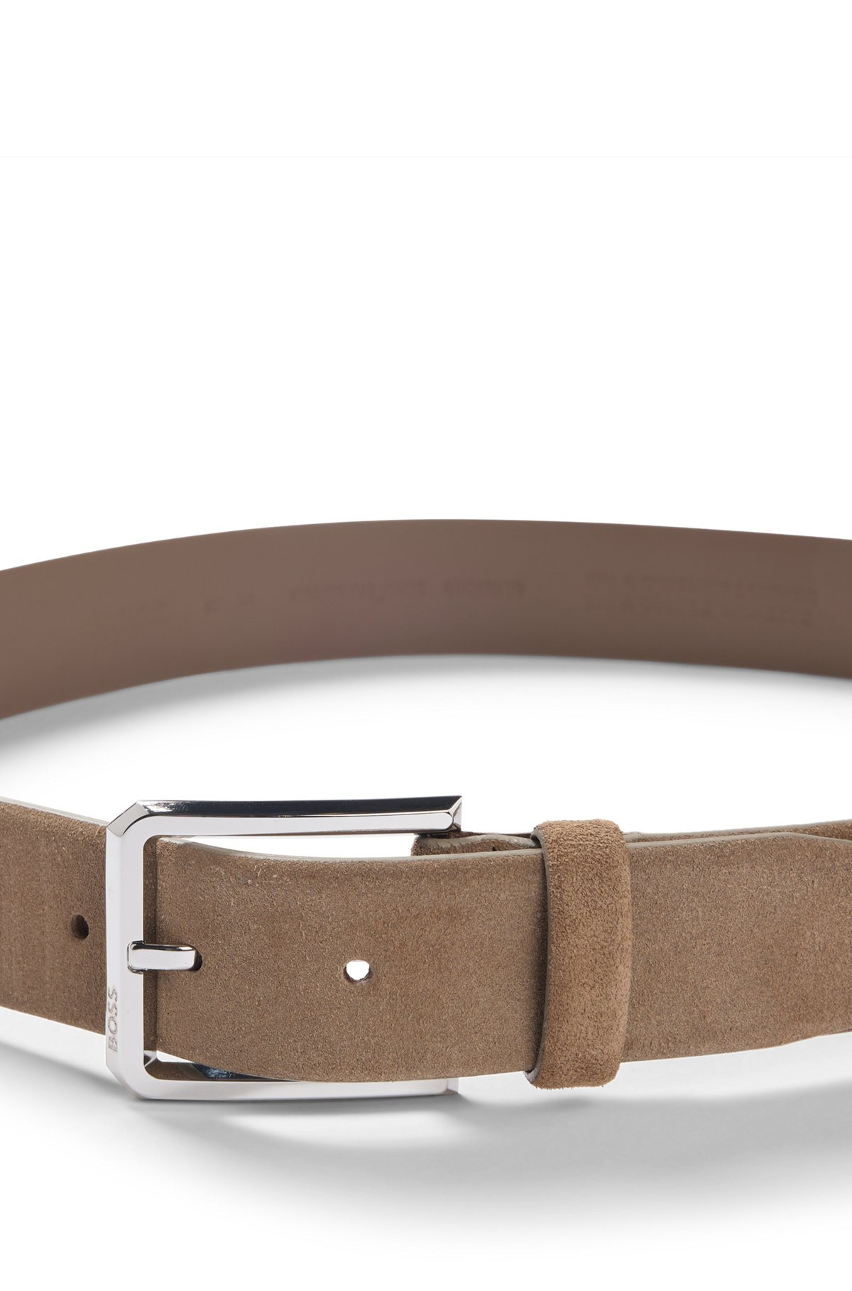 SUEDE BELT WITH POLISHED PIN BUCKLE - 4