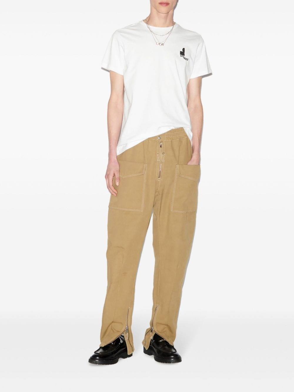 zip-detail cargo trousers - 2
