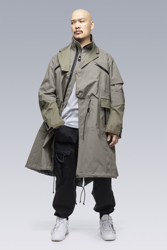 SAC-J2760 sacai / ACRONYM Trench Coat Alpha Green