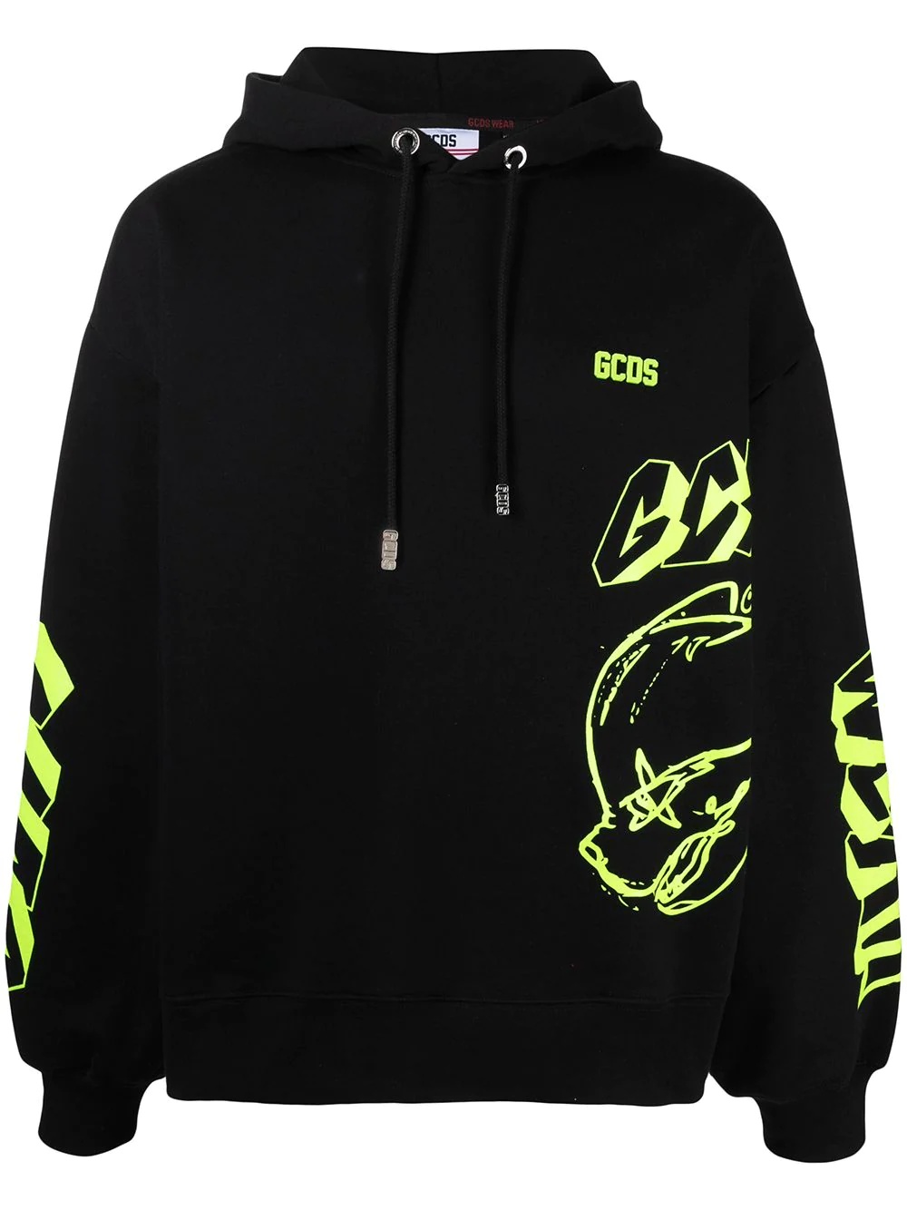 logo drawstring hoodie - 1