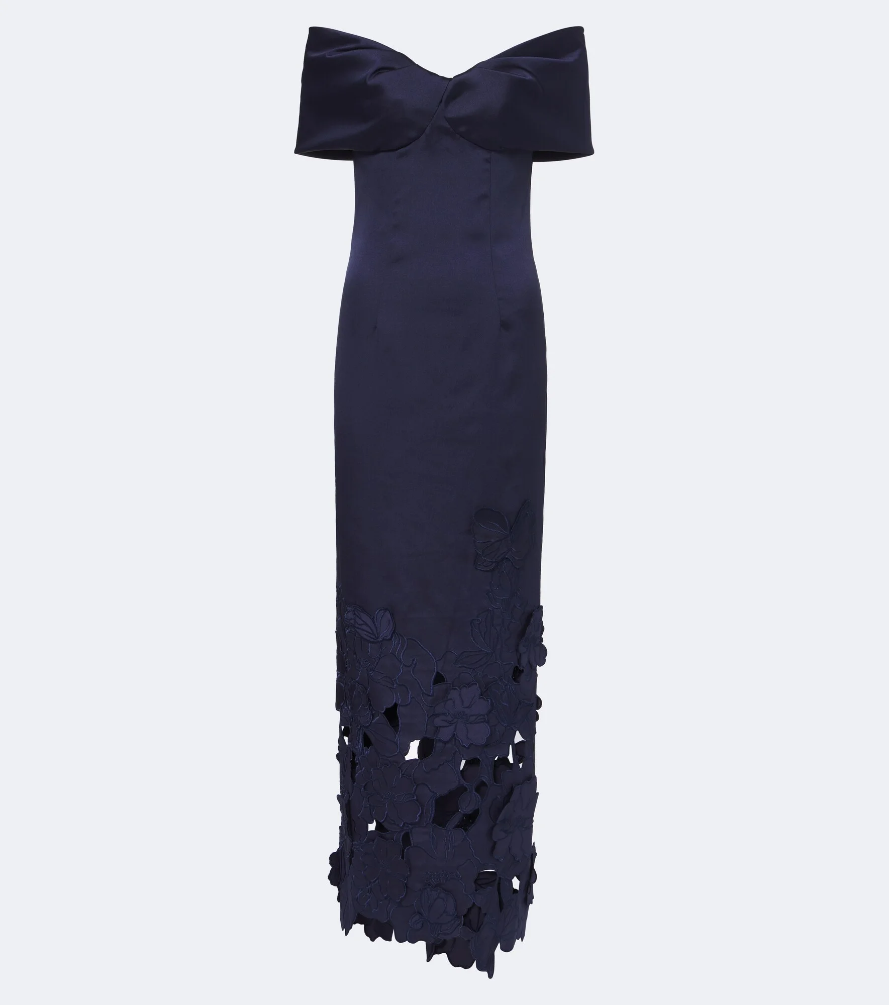 Norelle off-shoulder satin midi dress - 1