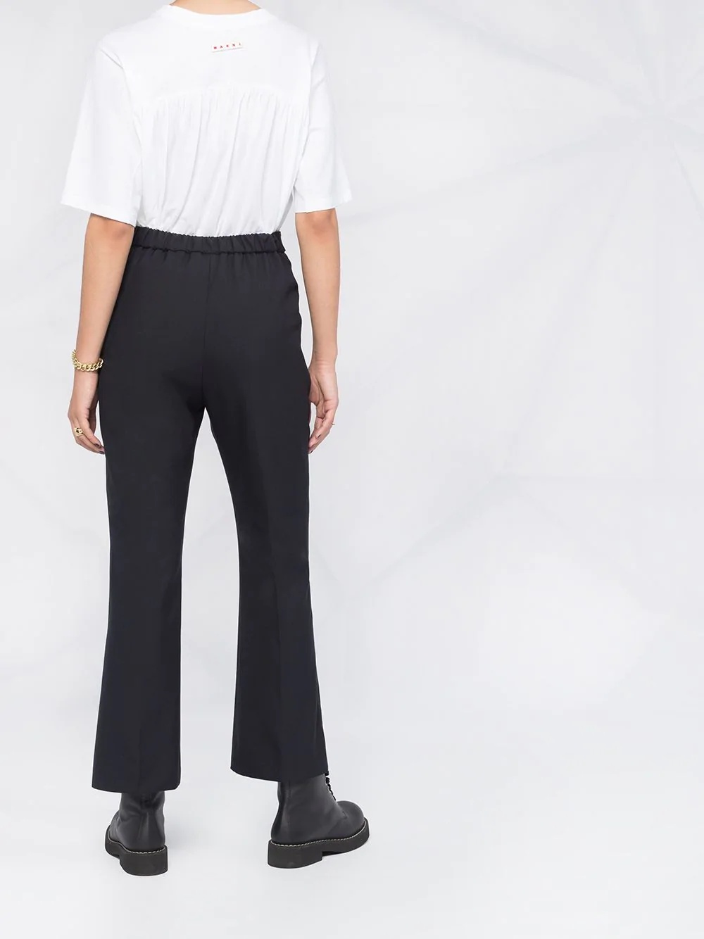 flared cropped trousers - 4