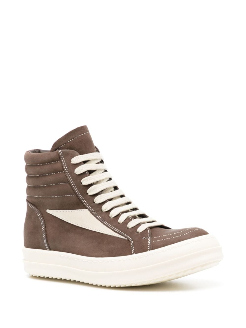 high-top leather sneakers - 2