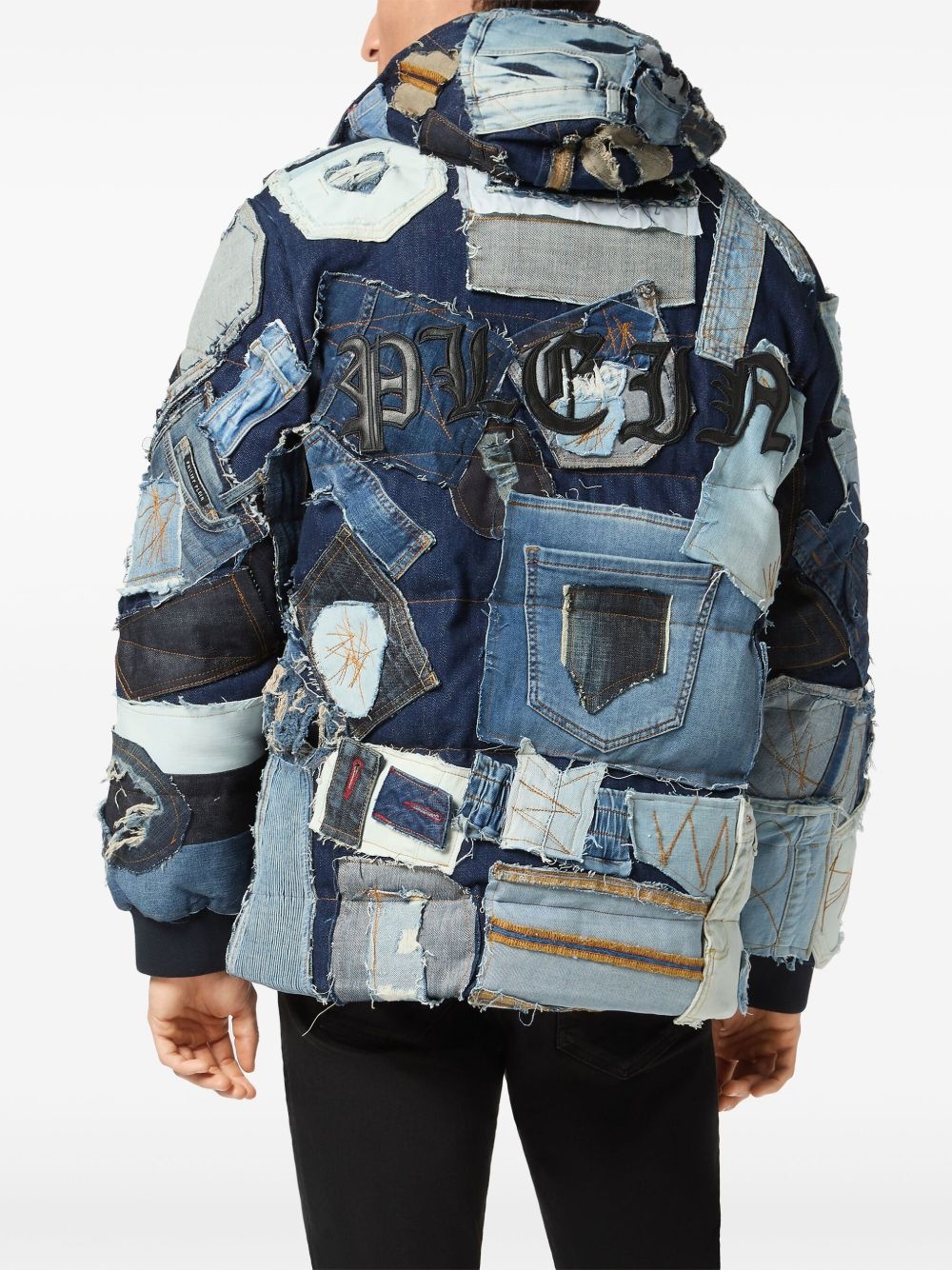 patchwork denim jacket - 4
