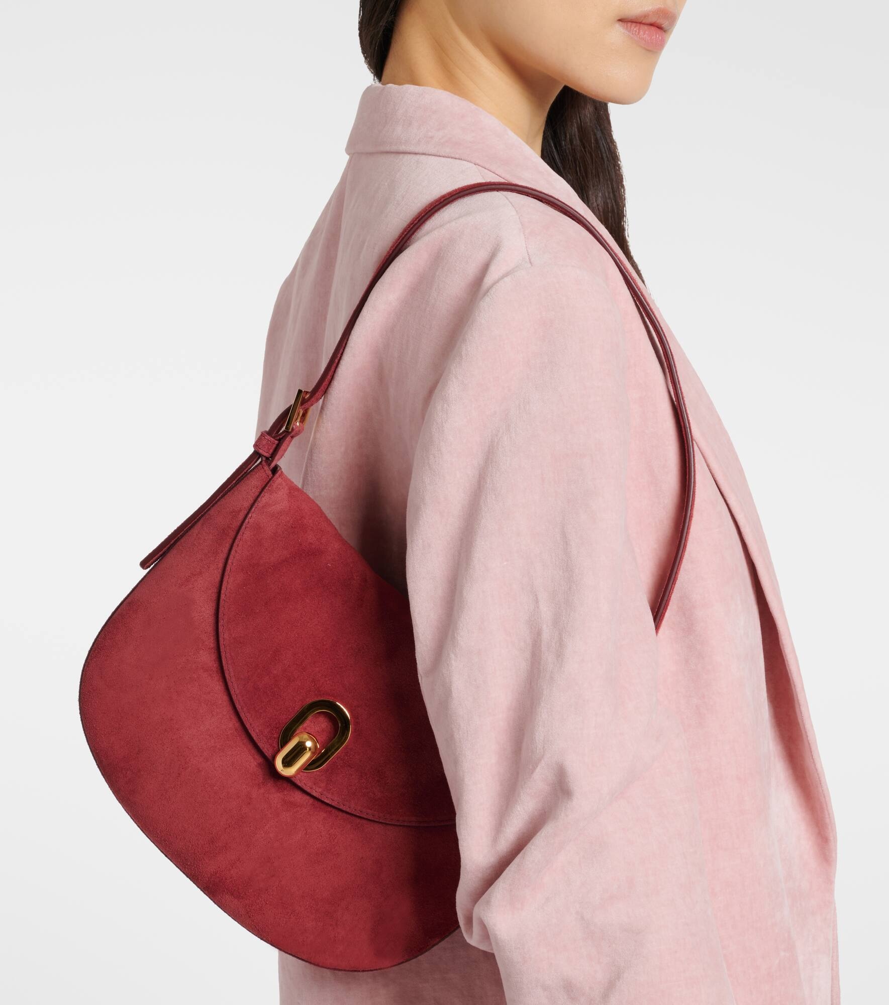 Tondo Small suede shoulder bag - 2