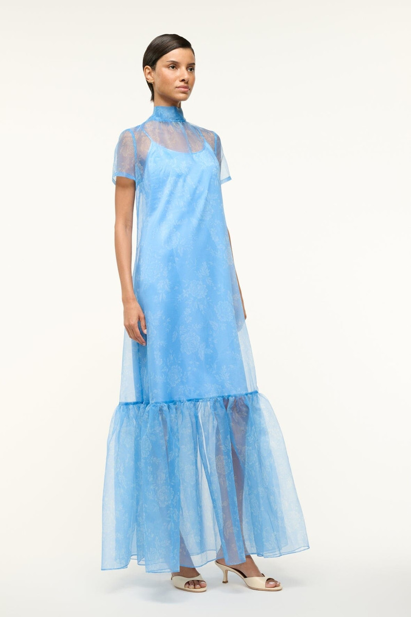 STAUD CALLUNA DRESS BLUE ROSE 4