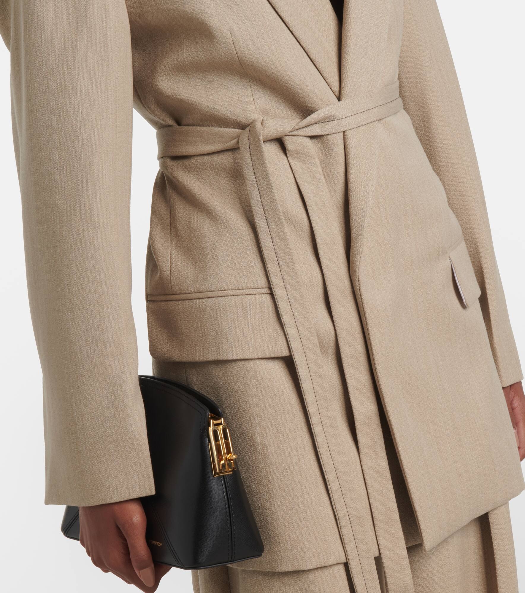 Belted wool blazer - 5