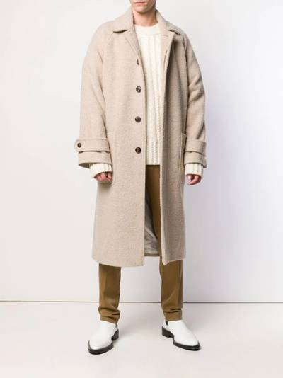 AMI Paris Raglan Sleeves Belted Long Coat outlook