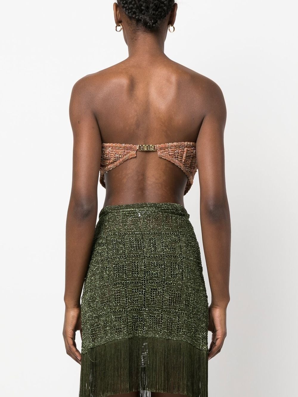 macramé monogram bandana top - 4