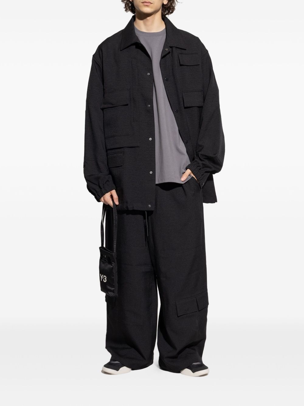 multi-pocket button-fastening jacket - 2