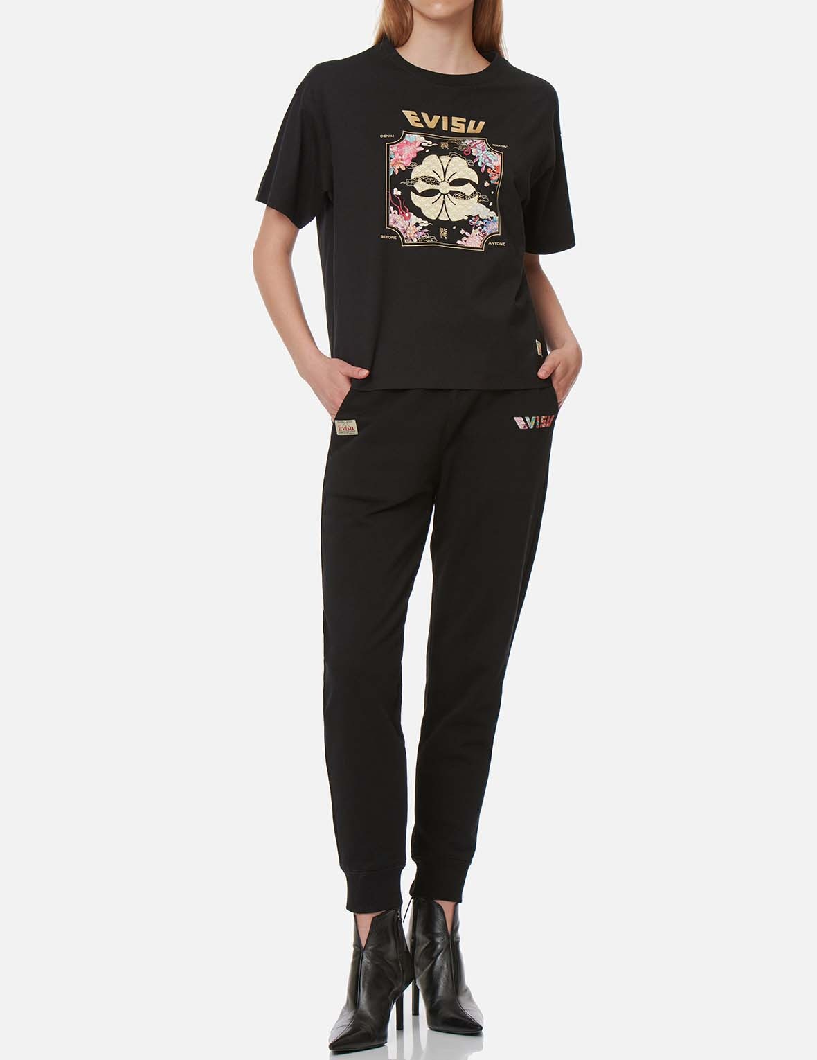 KAMON AND FLORAL PRINT T-SHIRT - 5