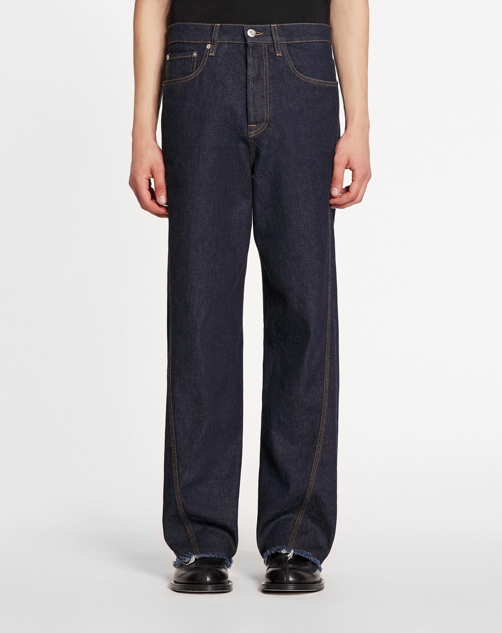 TWISTED BAGGY DENIM PANTS - 3