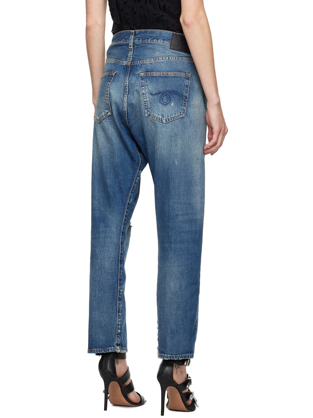 Blue Crossover Jeans - 3