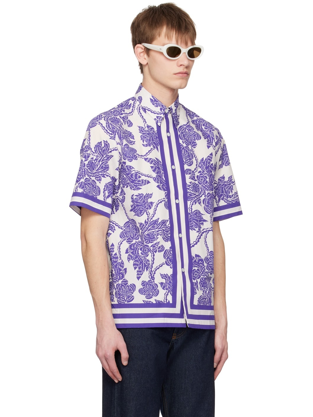 White Floral Shirt - 2