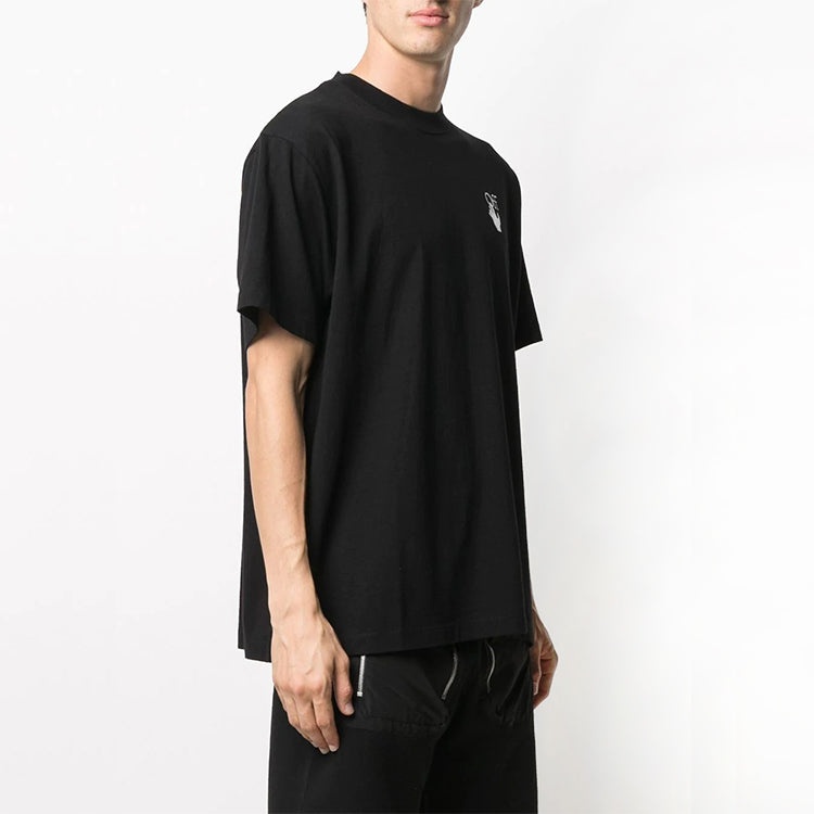 Off-White SS21 Pink Gradient Marker Arrow Short Sleeve For Men Black OMAA038R21JER0021032 - 4