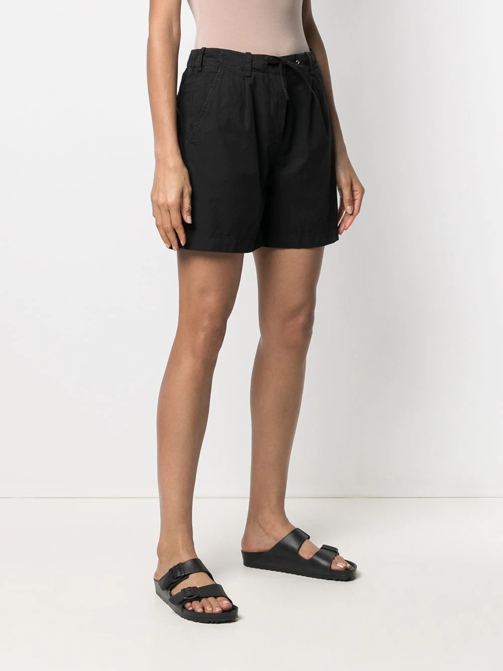 tied-waist linen bermuda shorts - 5