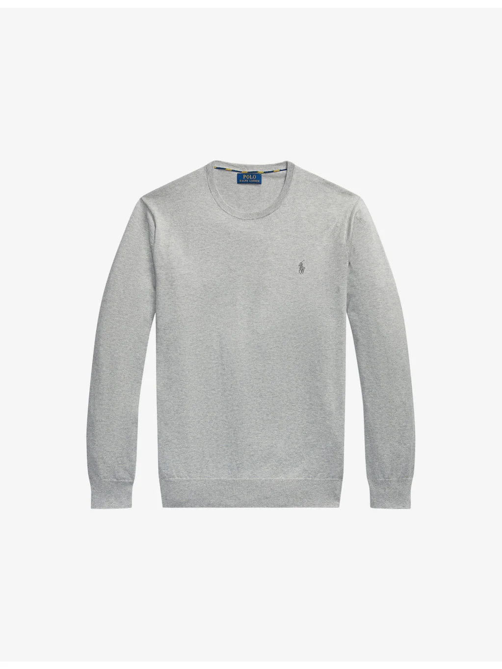 Long-sleeved crewneck cotton jumper - 1