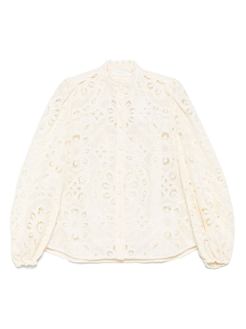 floral-embroidered shirt 1