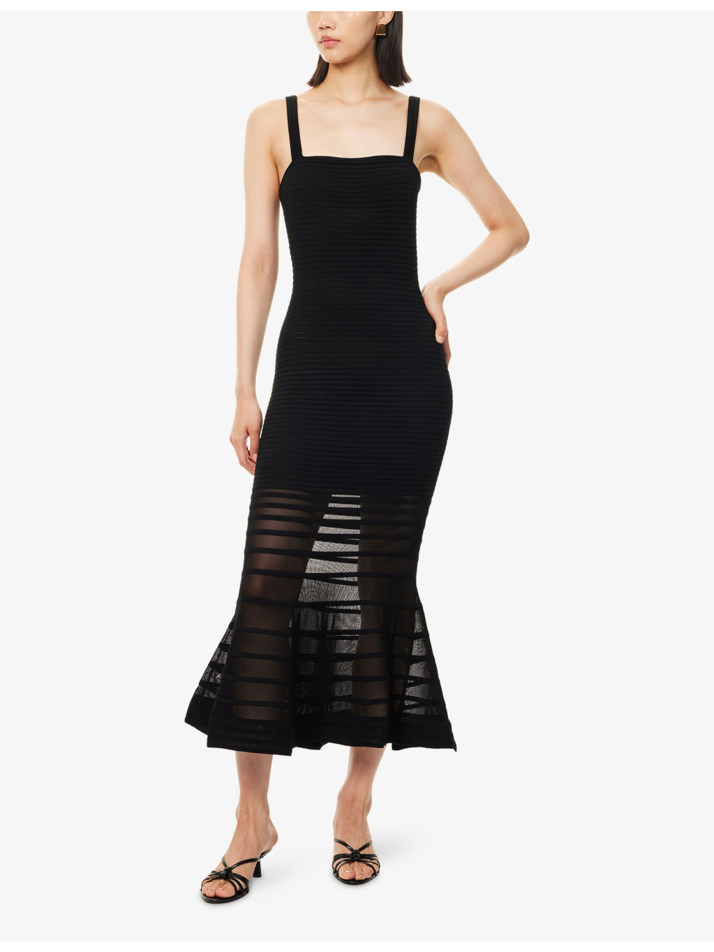 Vallarie Semi-Sheer Woven Midi Dress - 2