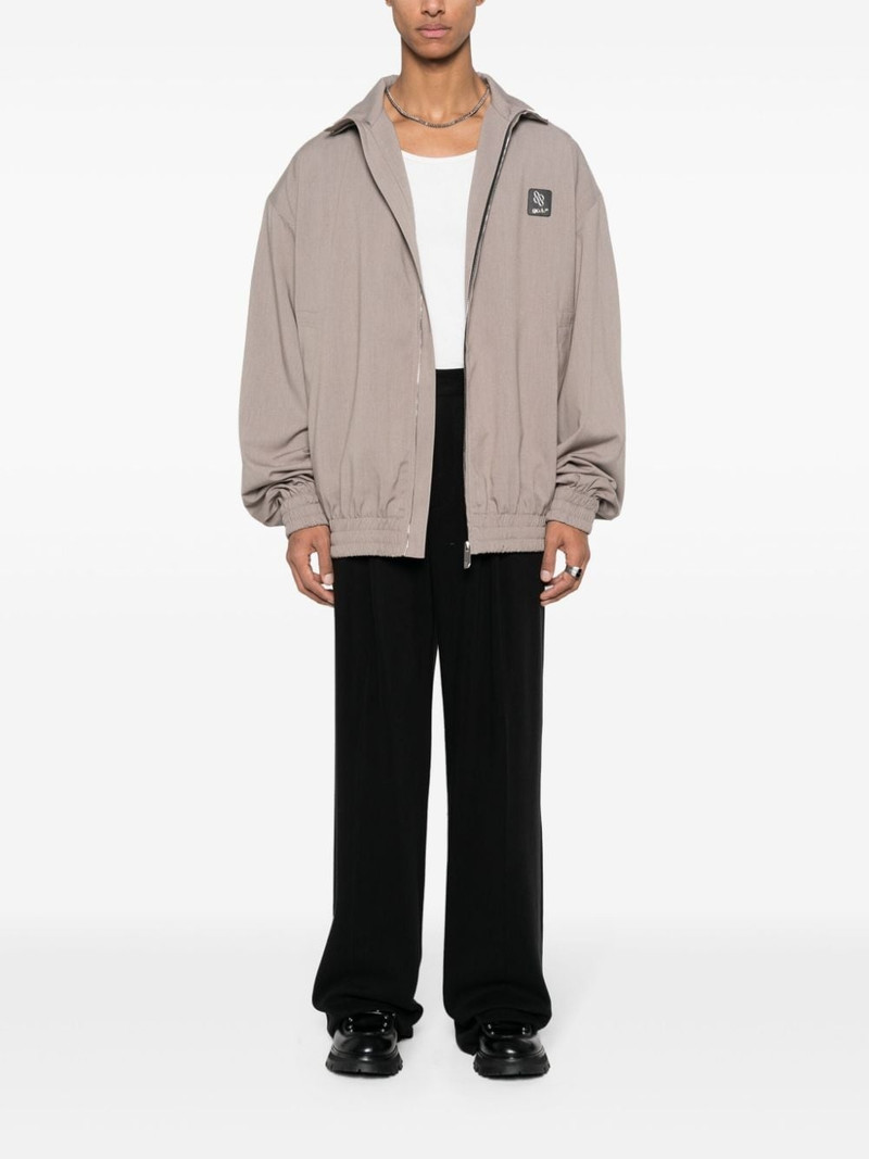 GCDS logo-appliquÃ© drop-shoulder jacket outlook