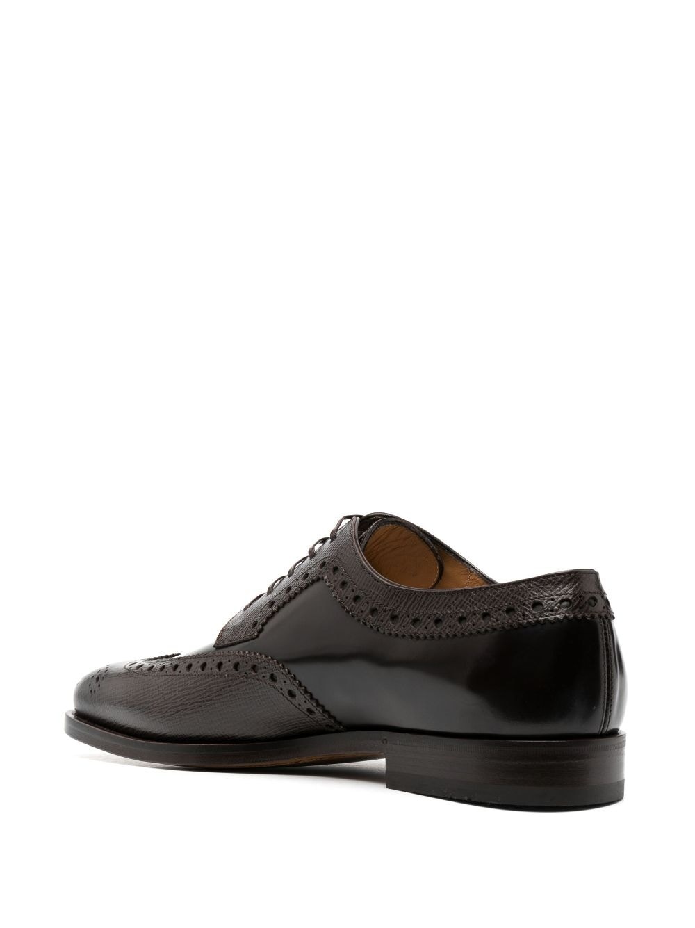 Western-style leather derby shoes - 3
