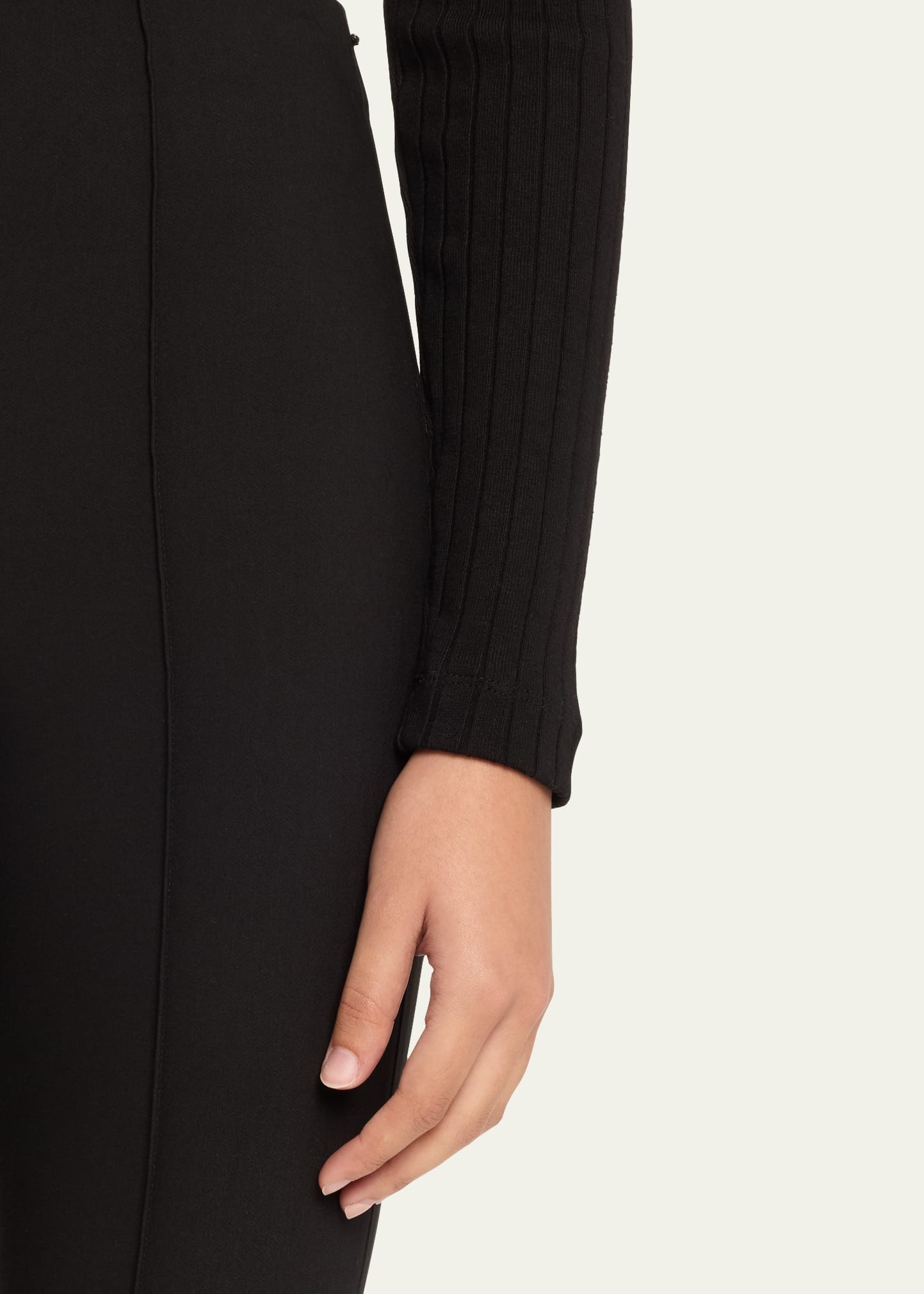 Cropped Flare-Leg Pintuck Pants - 5