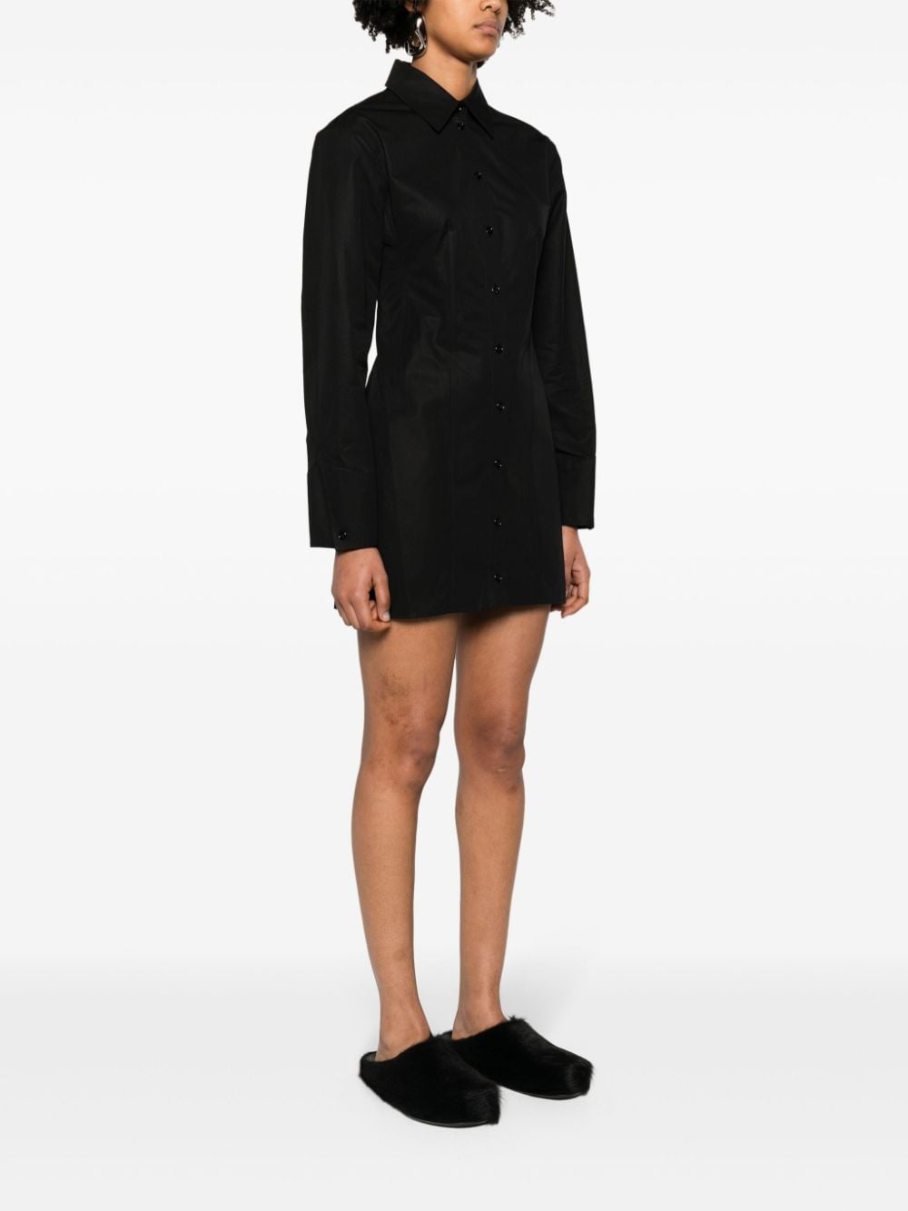 boned shirt minidress - 3