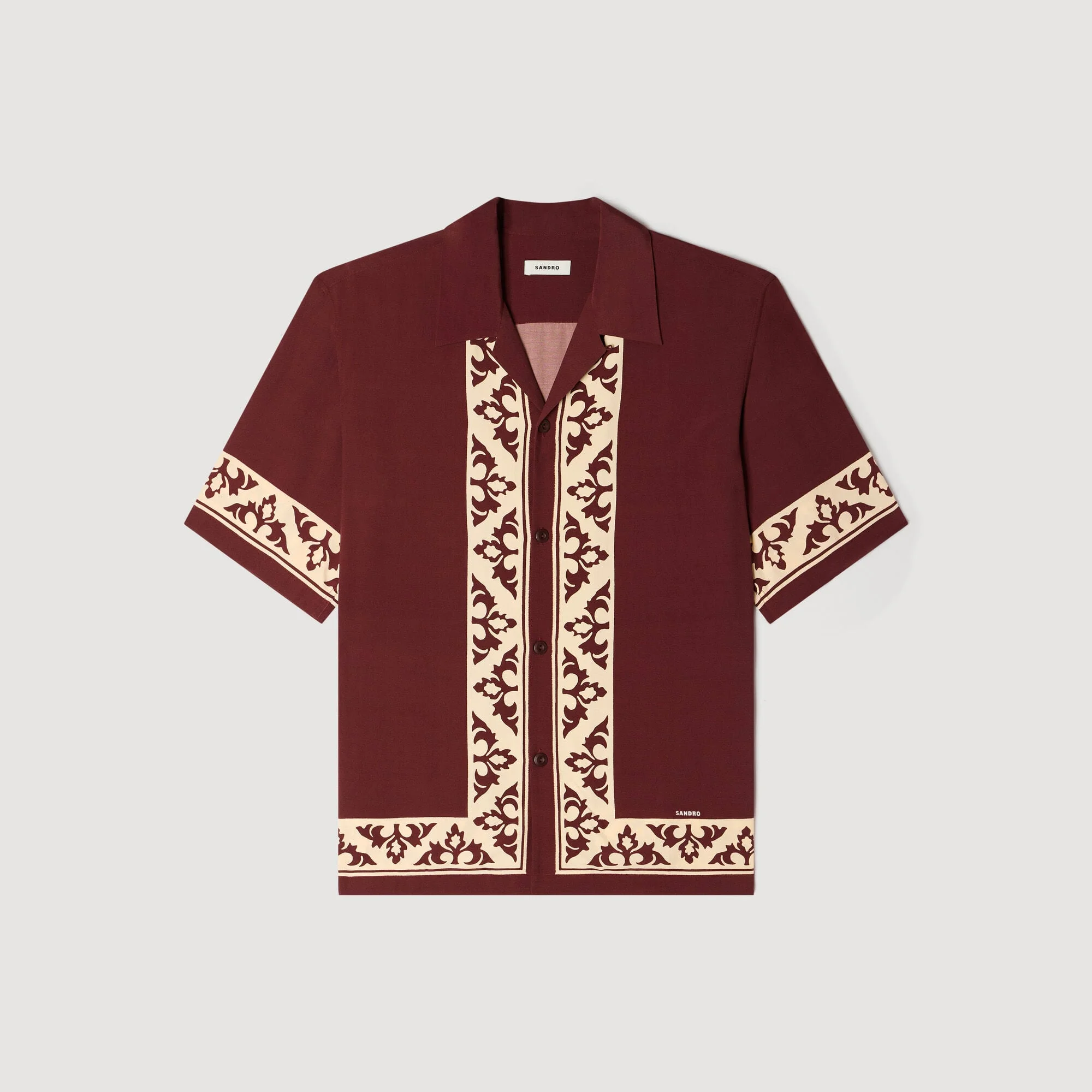 CONTRAST PRINT LOOSE-FIT SHIRT - 1